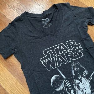 Gray Star Wars V-Neck Tee